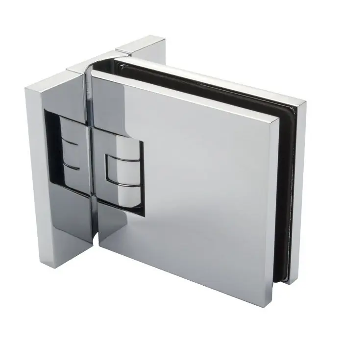 Gereduceerde Prijs Douchescharnier Flamea+ wand/glas 90° - Dubbelzijdig - Mat Chroom