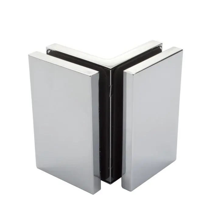 Glasklem Flamea+ glas/glas 90° - Mat Chroom Premium