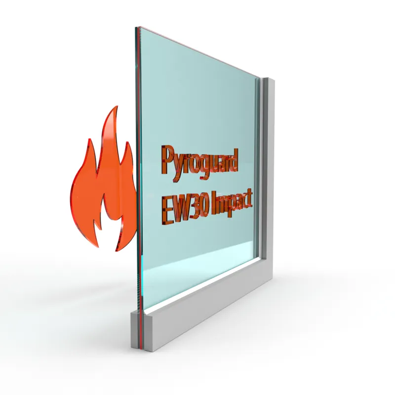 Rechtstreeks Van De Fabrikant Enkel glas Pyroguard EW30 Impact (stalen constructie)