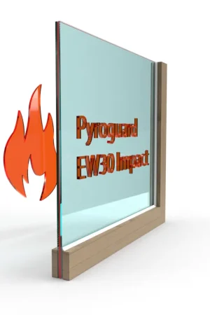 Betaalbaar Enkel glas Pyroguard satijn EW30 Impact (houten constructie)