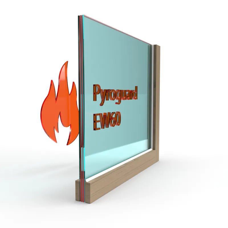 Beste Prijs Enkel glas Pyroguard EW60 (houten constructie)