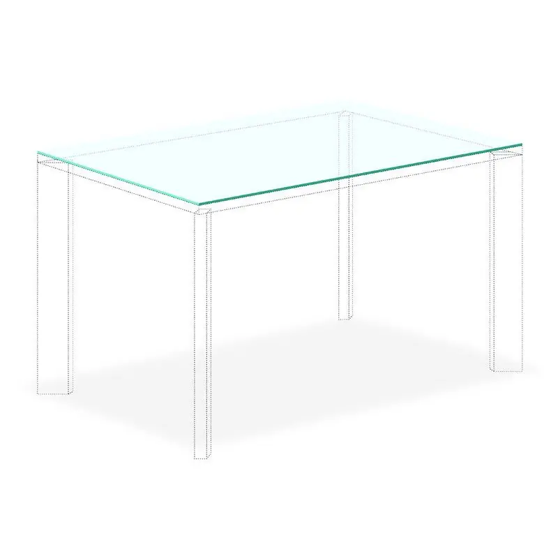 Seizoensaanbieding Rechthoekig tafelblad van glas