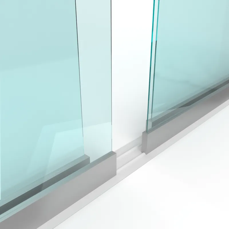 Rechtstreeks Van De Fabrikant Schuifloket op maat - 4 panelen, 2 sporen - Gehard glas 6 mm