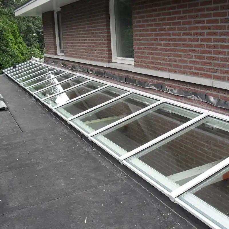Hete Deal Zelfbouw lichtstraat 4 vak lessenaarsdak 3550x1100mm