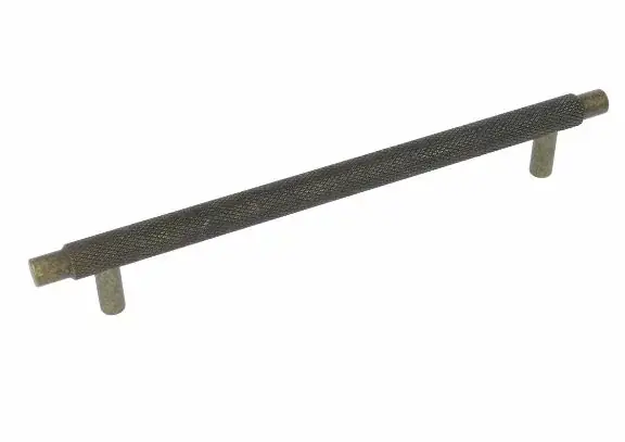Koopje Greep Geribbeld 192 mm messing Antiek