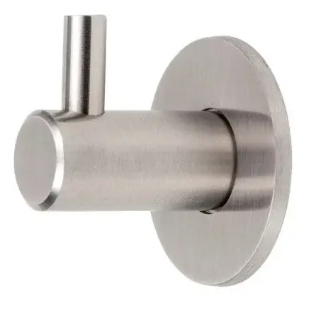 Koop Online Kapstokhaak rvs Rond met sokkel 30 mm