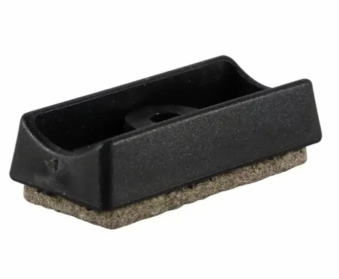 Korting Sleebuisglijder 22 mm met Vilt zwart