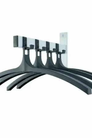 Wandgarderobe met 4 nylon haken en hangers Exclusieve Aanbieding