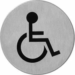 Intersteel Pictogram zelfklevend rond WC minder valide rvs Shop Nu