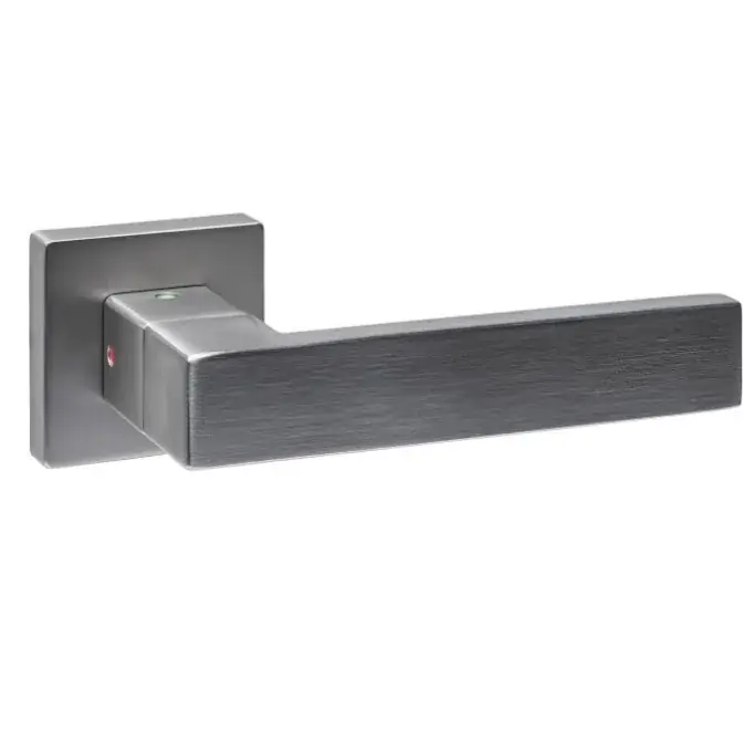 Express Levering Intersteel deurklink Cunera met blokkeer mechanisme op rozet verdekt 52x52x10mm rvs