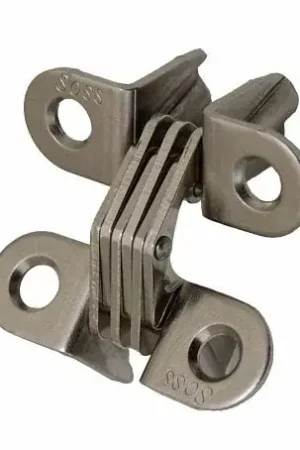 Scharnier SOSS 303 NP 13×038 mm deurdikte ca. 17 mm zamak vernikkeld Favoriet