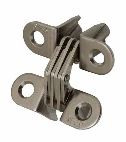 Scharnier SOSS 303 NP 13×038 mm deurdikte ca. 17 mm zamak vernikkeld Favoriet