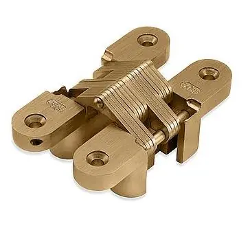 Scharnier SOSS 205 PB 13×060 mm deurdikte ca. 14 mm zamak vermessingd Betrouwbaar