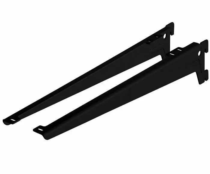 Populair Hoeksteun 380 mm zwart gelakt