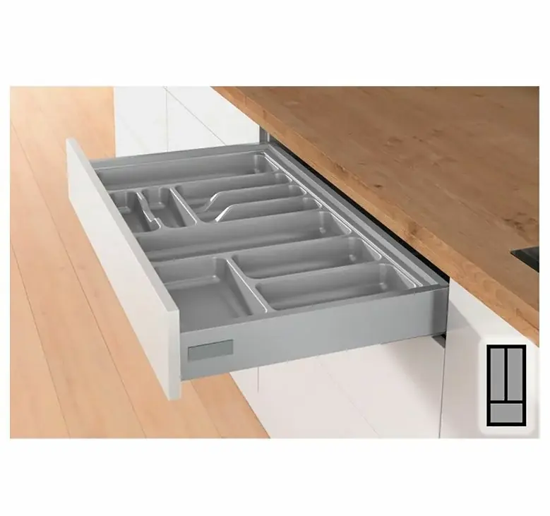 Bestekbak d 370-440mm – b 175-200mm zilverkleurig Meest Verkocht