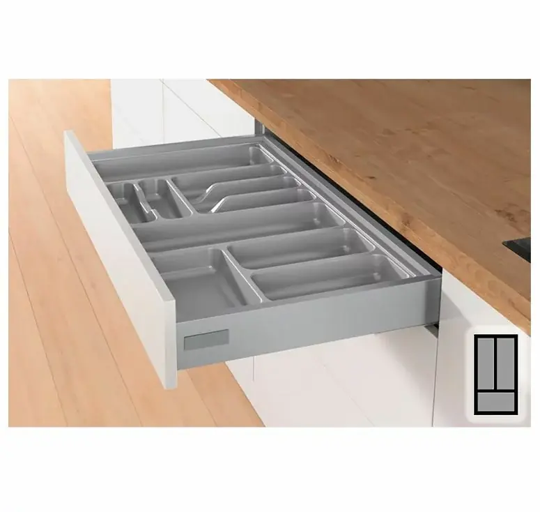 Aanbieding Bestekbak d 370-440mm – b 201-250mm zilverkleurig