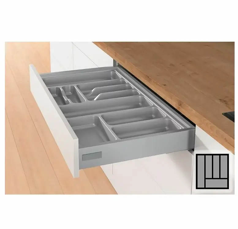 Merkproduct Bestekbak d 370-440mm – b 351-400mm zilverkleurig