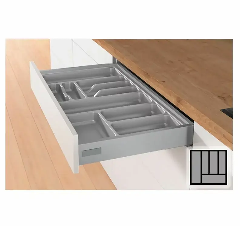 Snelle Levering Bestekbak d 370-440mm – b 401-450mm zilverkleurig