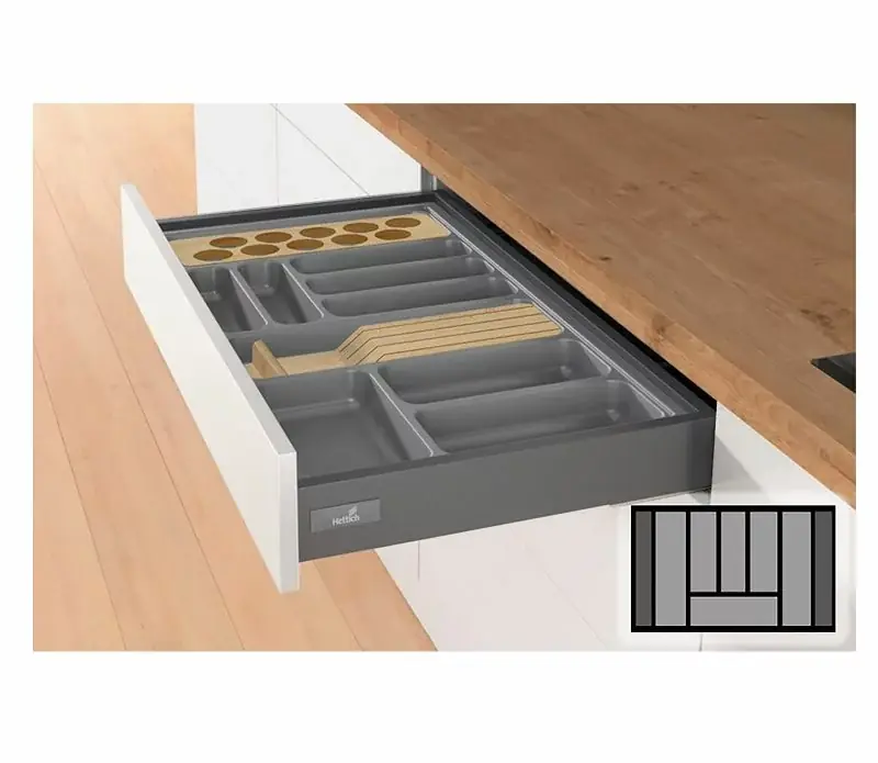 Uitverkoop Bestekbak d 370-440mm – b 601-700mm antraciet