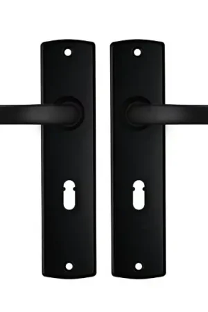 AXA Curve schild SL56 met deurklink Blok aluminium zwart Beperkte Voorraad