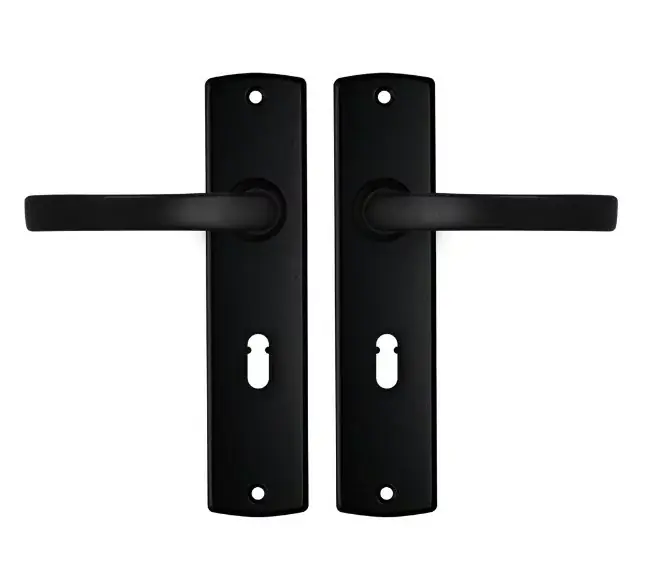 AXA Curve schild SL56 met deurklink Blok aluminium zwart Beperkte Voorraad