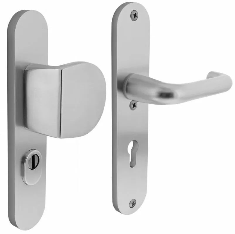 Voordeelprijs Intersteel veiligheidsbeslag PC55 met kerntrek beveiliging greep/kruk SKG3 aluminium F1