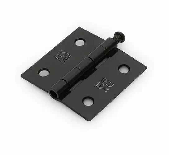 Goedkoop DX Scharnier met losse pen rechte hoeken 51X51 mm zwart gelakt