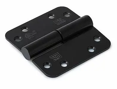 DX SKG3 Kogelstift paumelle ronde hoek 89×89 mm links rvs zwart gelakt Beperkte Voorraad