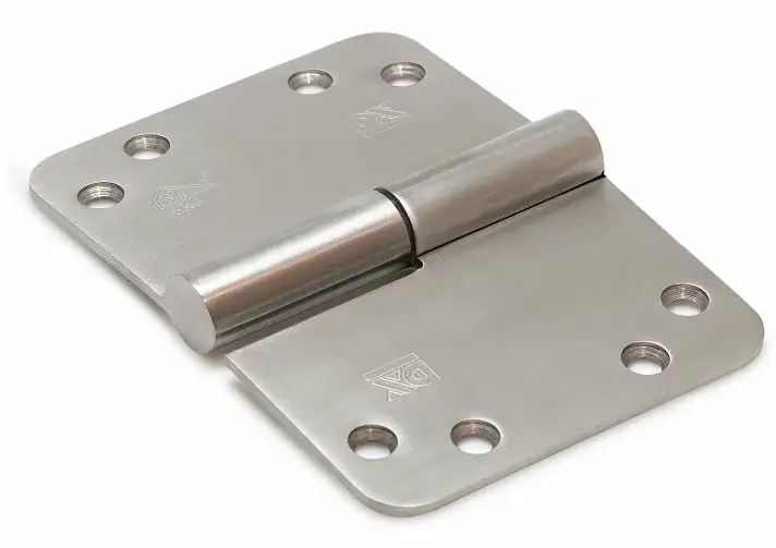 DX SKG3 Kogelstift paumelle ronde hoek 125×89 mm rechts rvs Op = Op