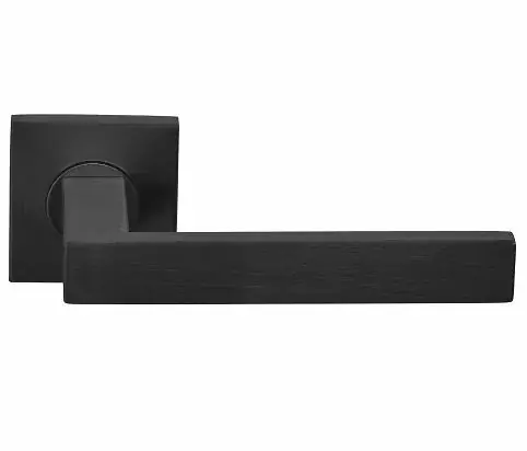 Laatste Versie Deurklink BASICS BSQ2-G op vierkant rozet PVD gunmetal