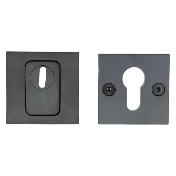 Nieuw SKG3 veiligheid-rozet BASICS BSQVEIL met kerntrekbeveiliging vierkant PVD gunmetal