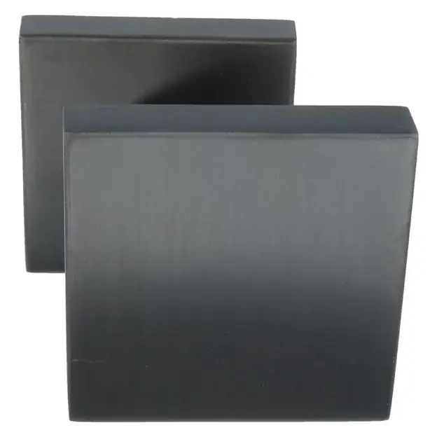 Koopje Voordeurknop BASICS BSQ60V vast op rozet PVD gunmetal