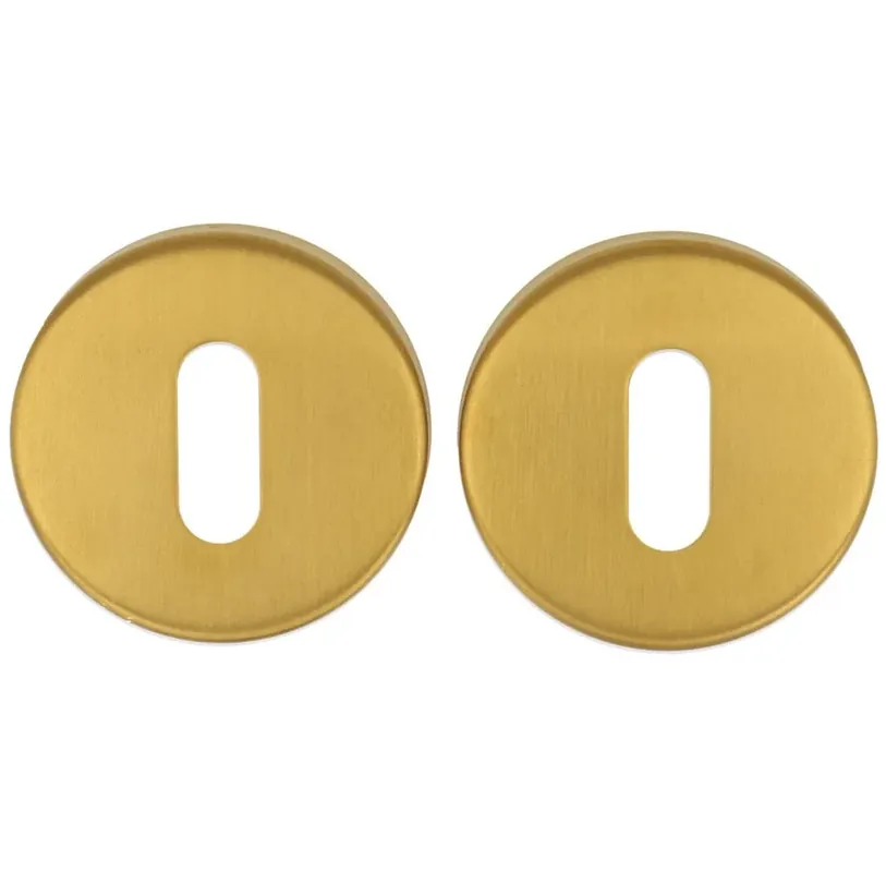 Laatste Versie ODShop sleutelplaatjes Modern rond PVD mat goud