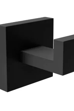 Badkamerhaak 55×55 mm rvs zwart Bestseller