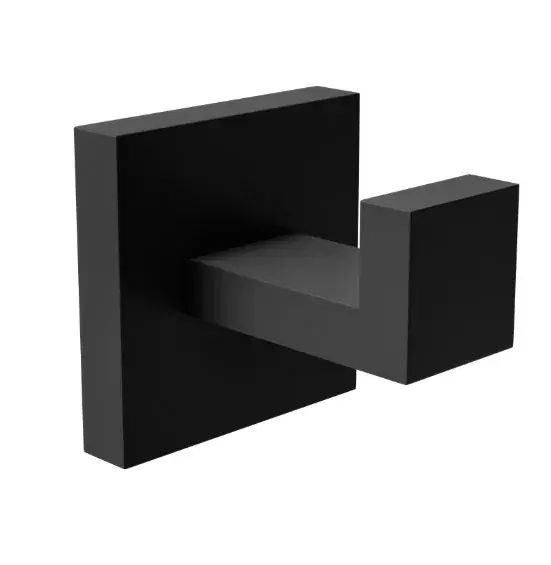 Badkamerhaak 55×55 mm rvs zwart Bestseller