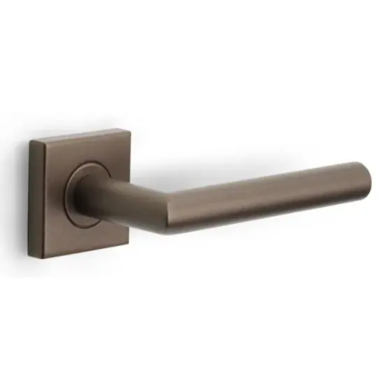 Deurklink BASICS LBII-19BSQR53 op geveerd rozet brons Seizoensaanbieding