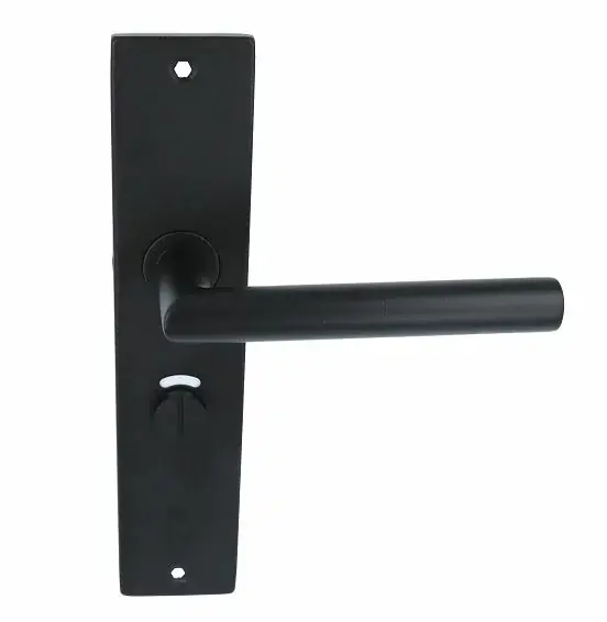 Deurklink Basis Rond zwart Op langschild WC63/8 Beste Prijs