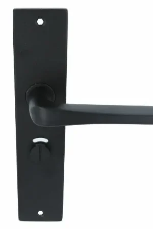 Deurklink Basis Wig Massief zwart Op langschild WC63/8 Koop Vandaag