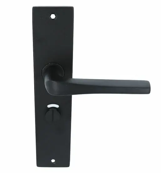 Deurklink Basis Wig Massief zwart Op langschild WC63/8 Koop Vandaag