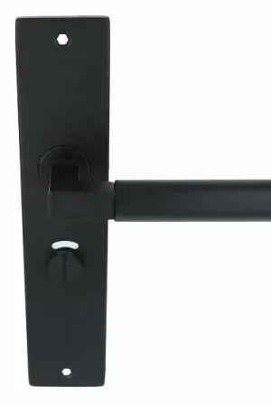 Uitverkoop Deurklink Bauhaus Massief zwart Op langschild WC63/8