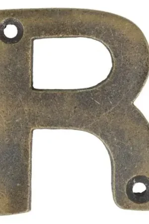 Betaalbaar Letter klein R, brons antiek