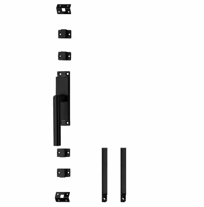 Koop Vandaag Intersteel set kruk-espagnolet links Hoek 90° ø19mm incl stangenset 2x 1245mm rvs zwart