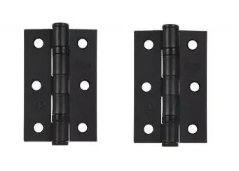 Kogellagerscharnier Vaste pen 75x50x2 mm rechte hoek zwart Gratis Retour