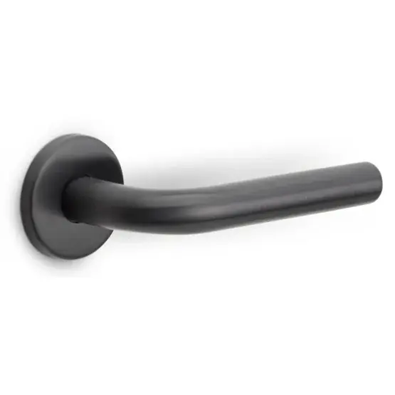Koop Online Deurklink BASICS LBIII-19 op ronde rozet PVD gunmetal