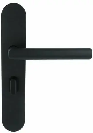 Deurklink op schild rechts toiletsluiting 63/8 mm BASICS LBII-19P13WC mat zwart Gecertificeerd