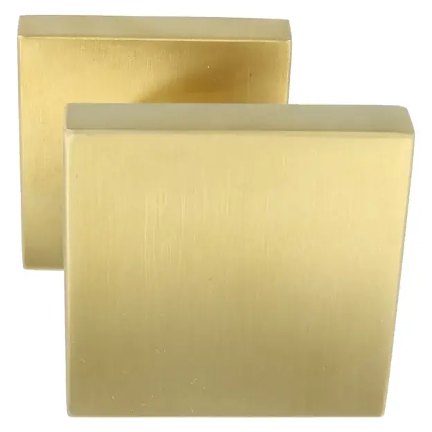 Laatste Kans Voordeurknop BASICS BSQ60V vast op rozet PVD mat goud