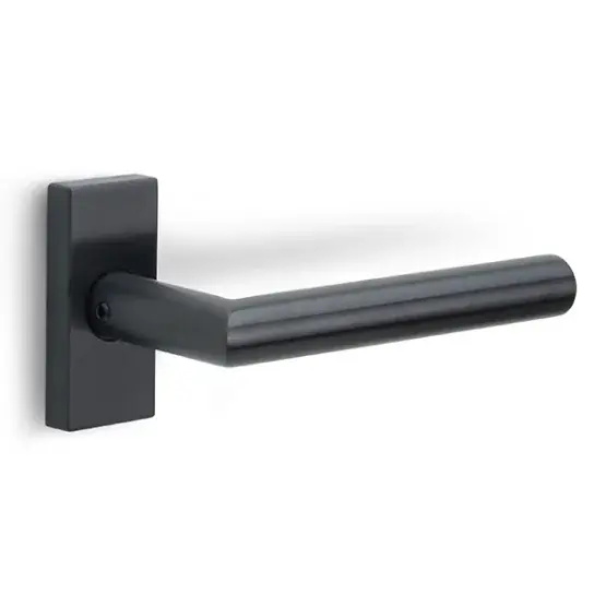 Deurklink BASICS LBII-19Q32G op rechthoekig rozet PVD gunmetal Korting