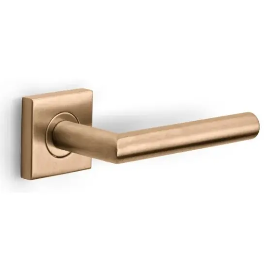 Aanbieding Deurklink BASICS LBII-19BSQR53 op geveerd rozet PVD licht brons