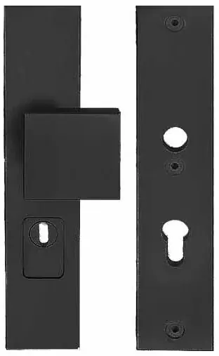 Korting Veiligheidsbeslag PC55 met kerntrek beveiliging SQUARE LSQ60-50KT knop/kruk SKG3 zwart
