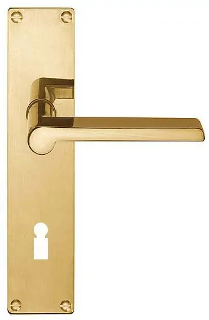 Deurklink op schild sleutelgat TIMELESS 1927MPN SL56 messing ongelakt Superprijs